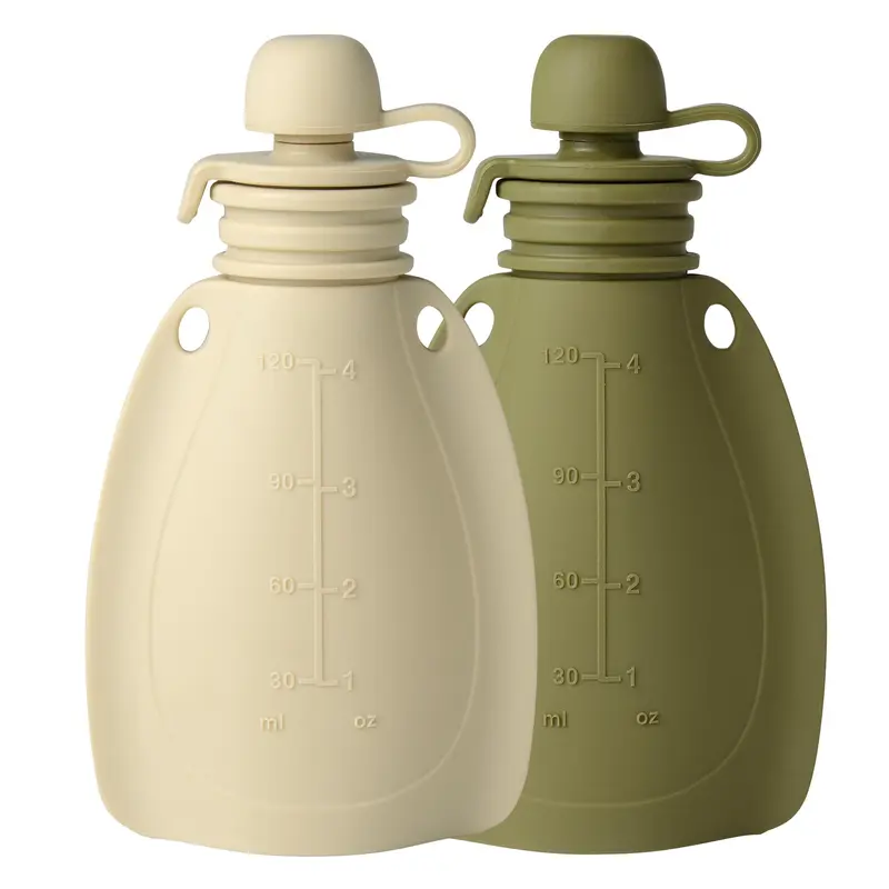 Mininor Smoothie flaske 2 pak Blød kanin/Mos grøn