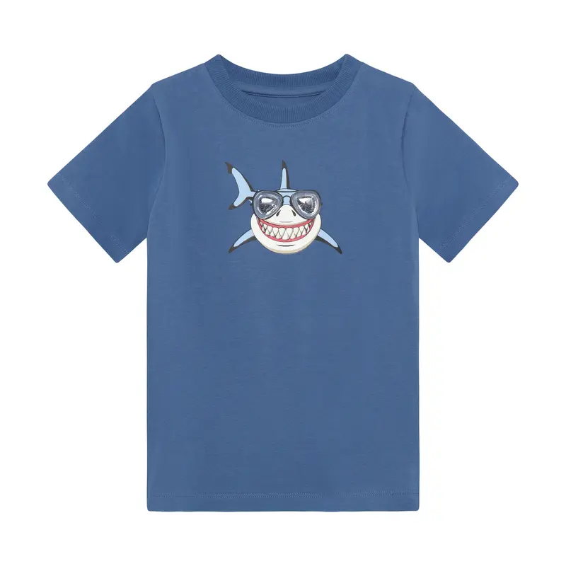 Minymo - Blå T-shirt med haj 134304