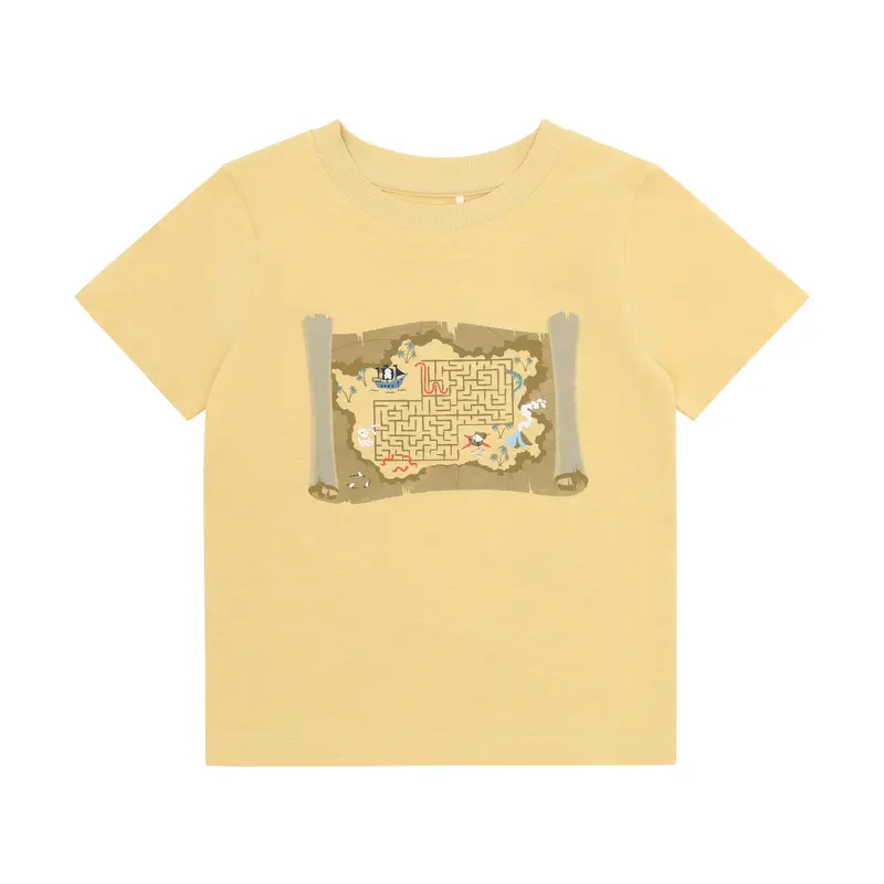 Minymo - Gul T-shirt "Skattekort" 134228 19