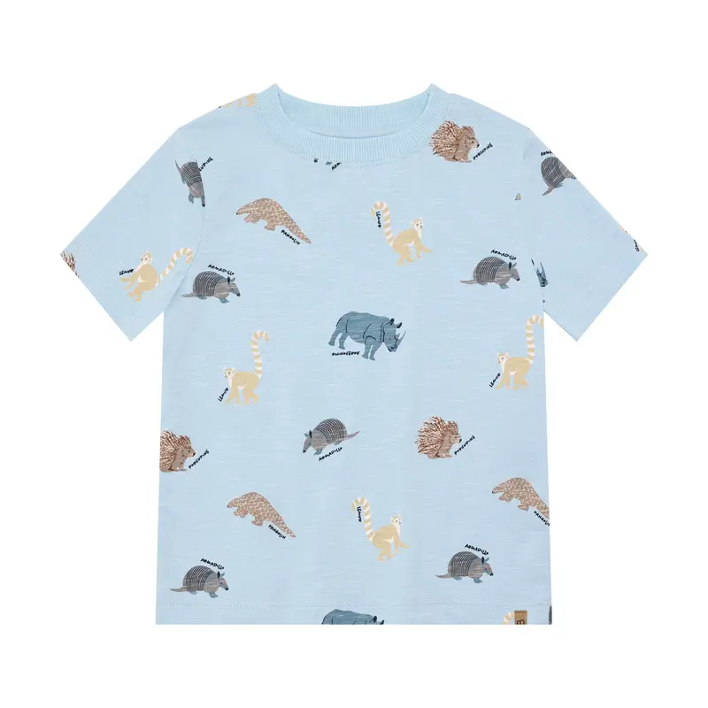 Minymo -Lyseblå T-shirt Dyr 134229