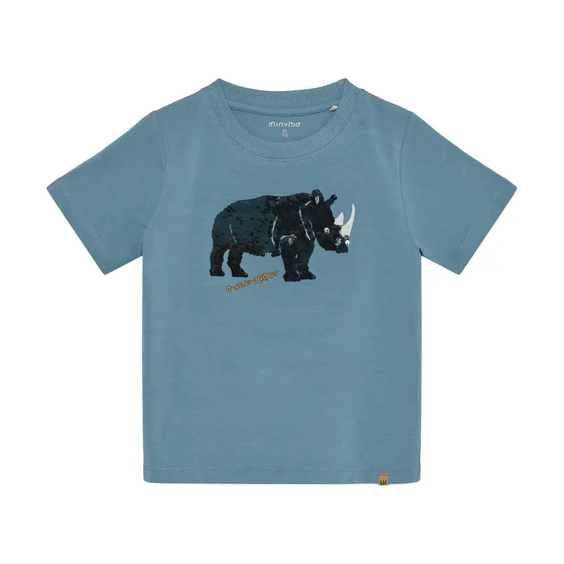 Minymo -Lyseblå T-shirt Næsehorn 134230