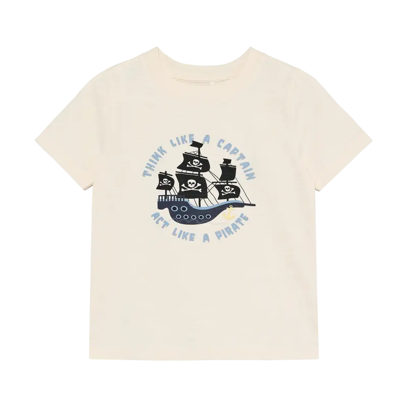 Minymo - Sand T-shirt med pirat 134228