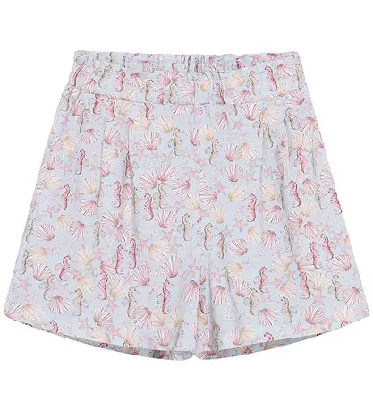 Minymo Shorts - AOP - Illusion Blue "søheste" 124321