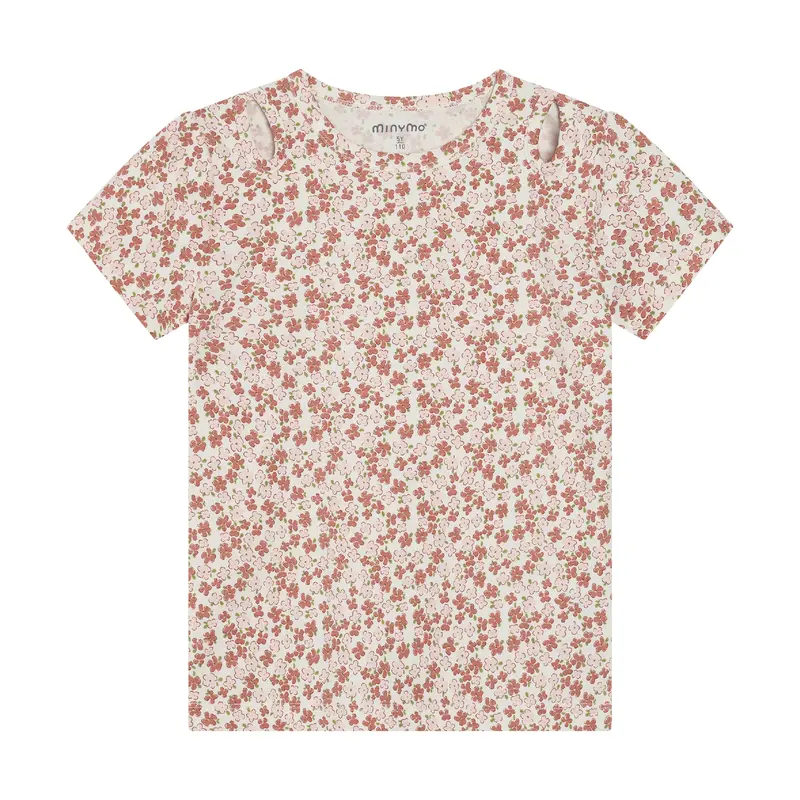 Minymo T-shirt med blomster 124305