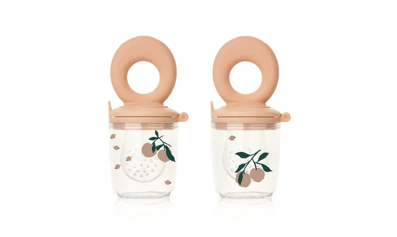 Miranda food feeder, peach / sea shell