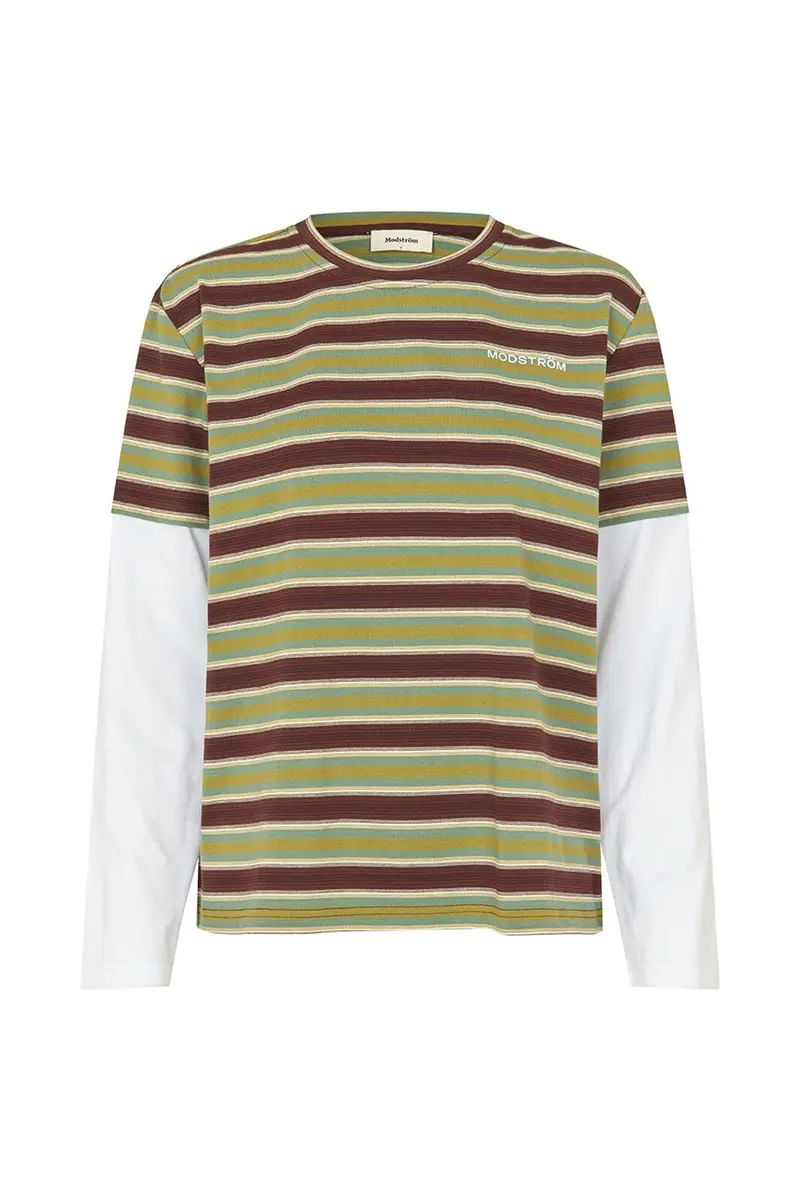 Modström - Denismd Contrast T-Shirt 59465 - 12071 - Windsor Green Stripe