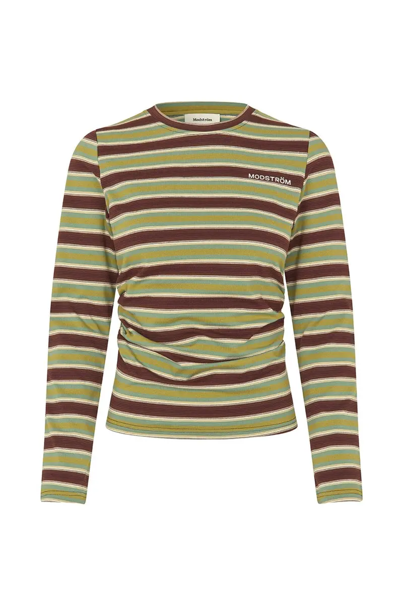 Modström - Denismd Slim Ls T-Shirt 59466 - 12071 - Windsor Green Stripe
