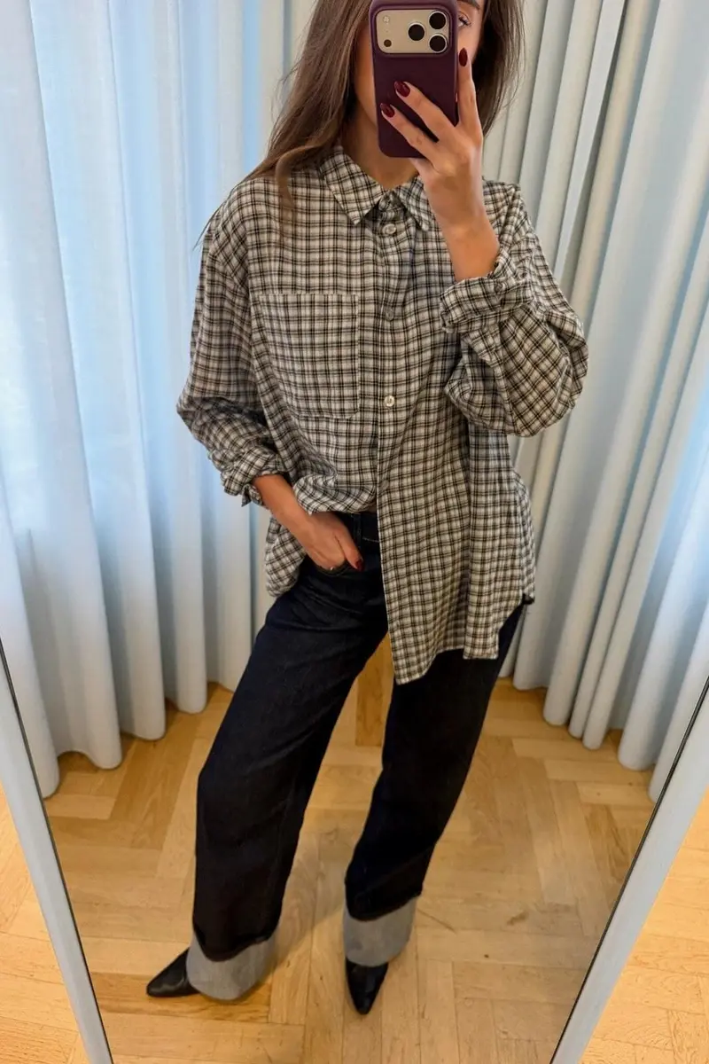 ModströM - Dorotheamd Shirt 59489 - 11833 - Vanilla Black Check