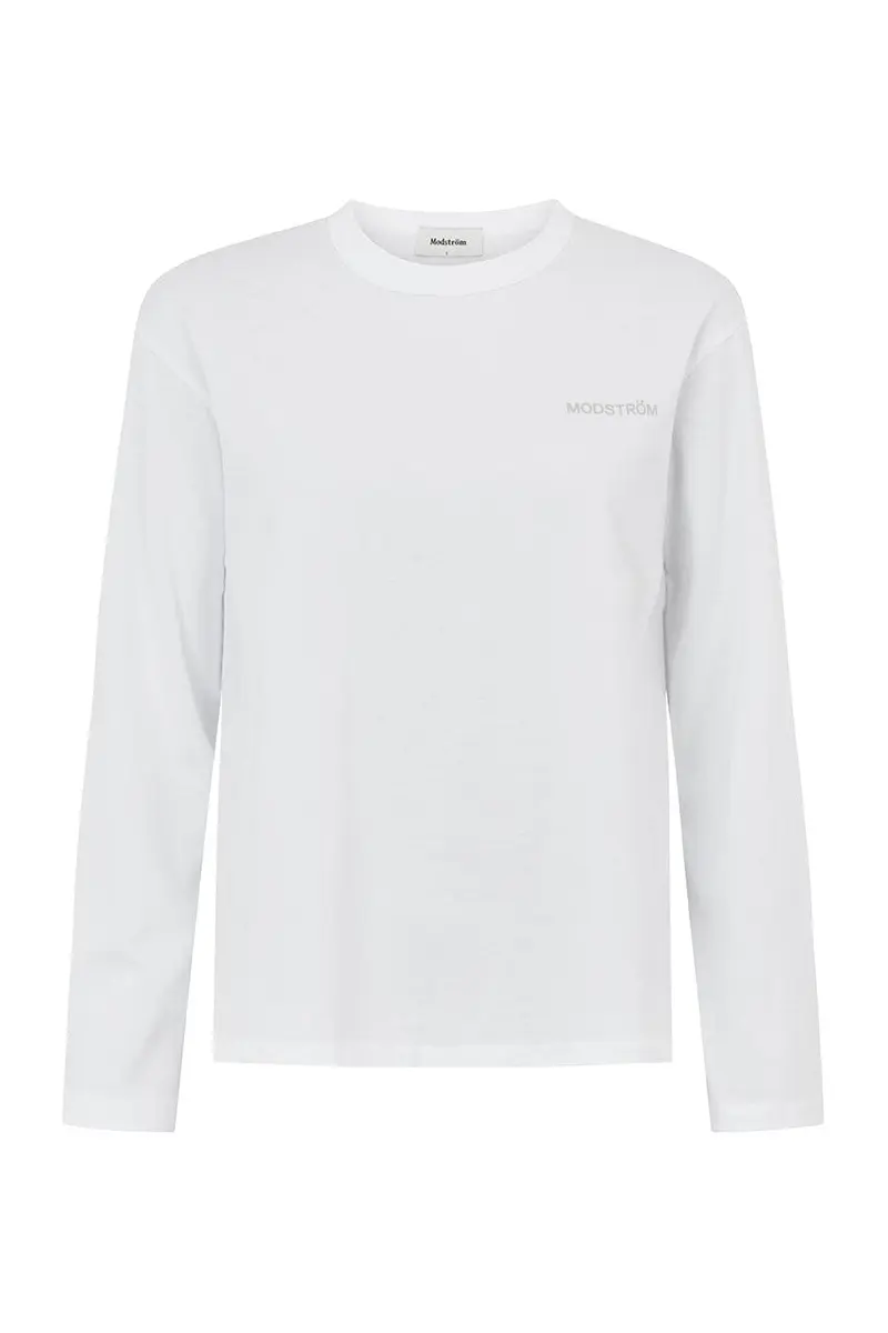 Modström - Hellenmd Logo Ls T-Shirt 59828 - 4 - Soft White