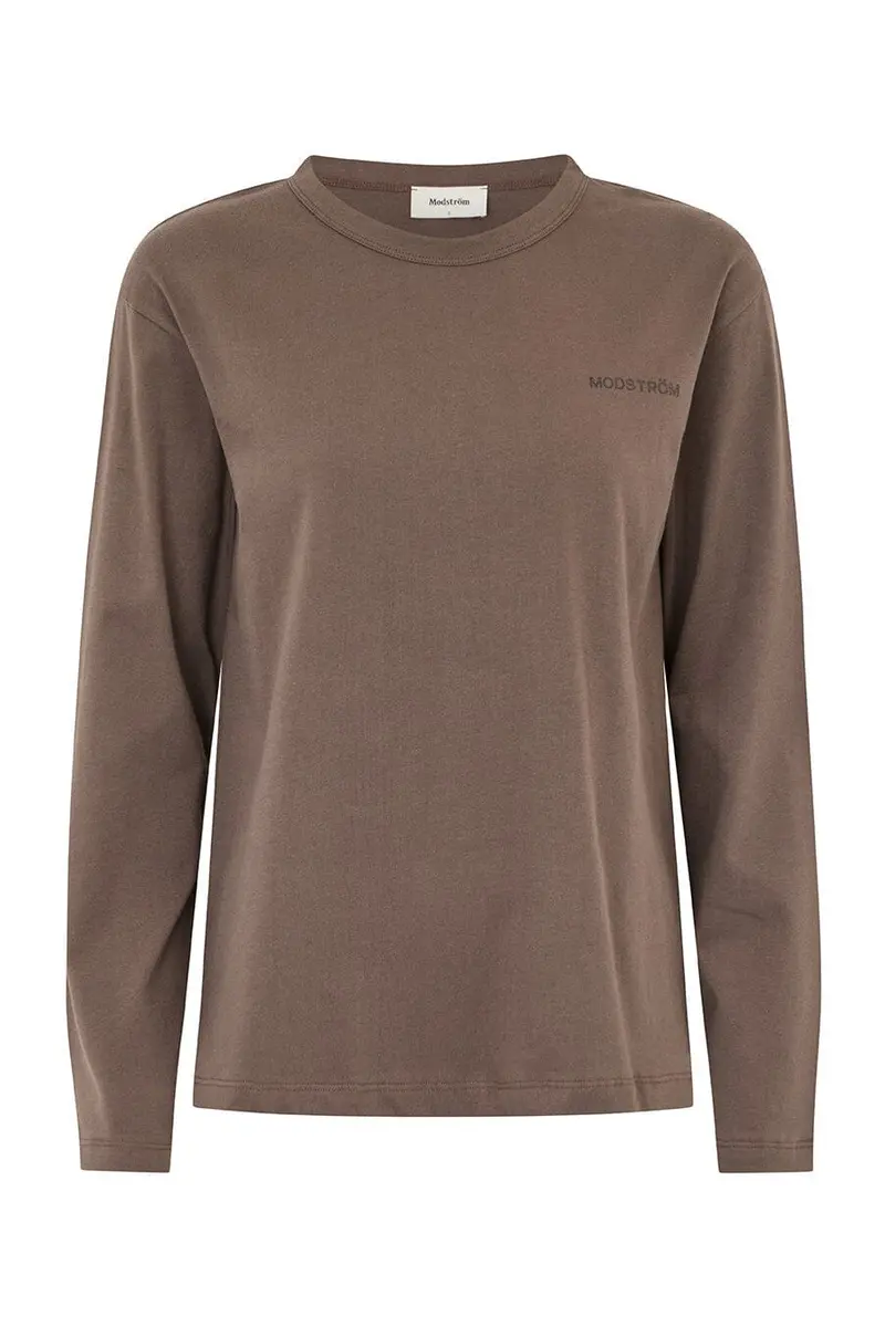 Modström - Hellenmd Logo Ls T-Shirt 59828 - 5508 - Seal Brown