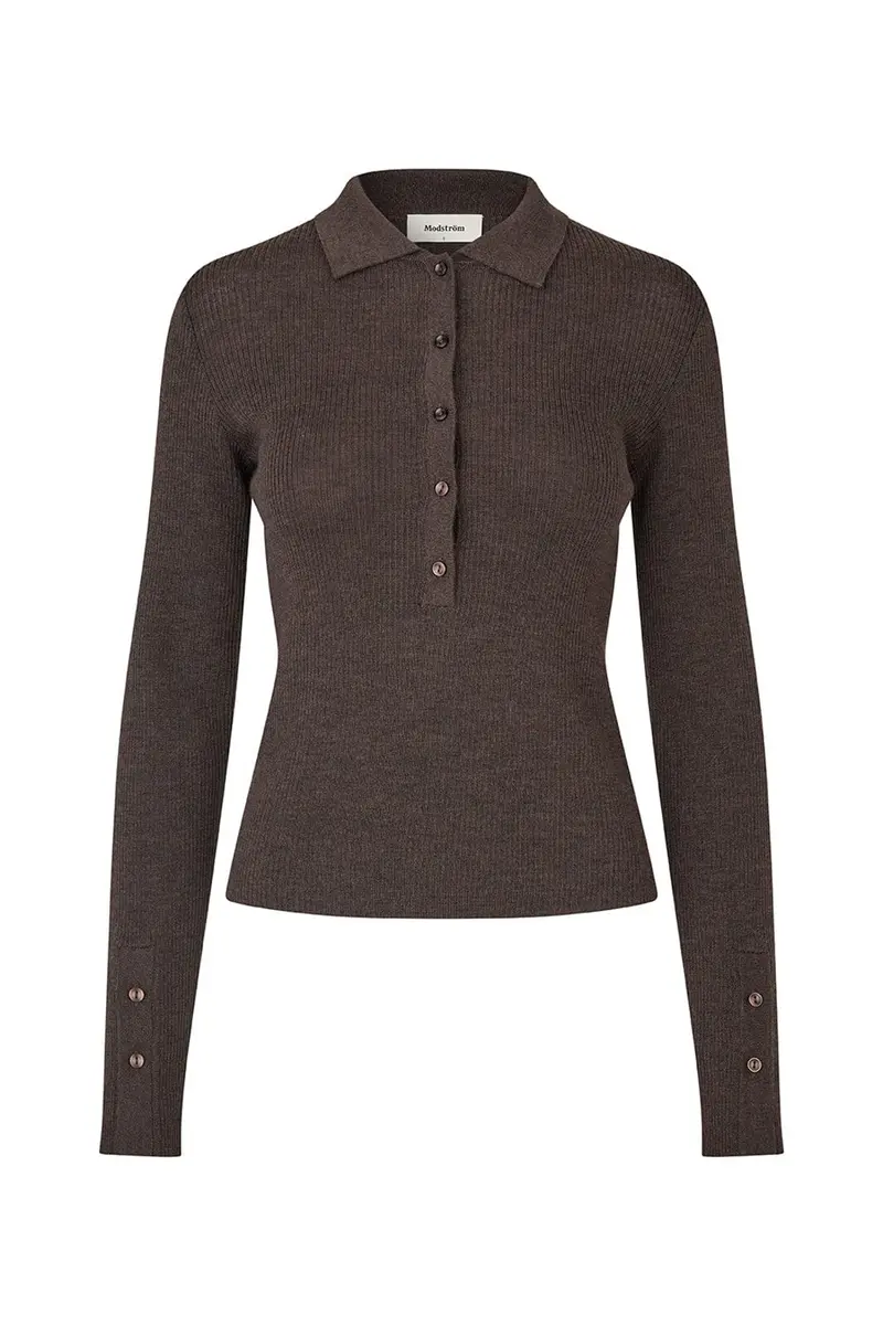 ModströM - Hirokimd Button Polo 59556 - 5508 - Seal Brown