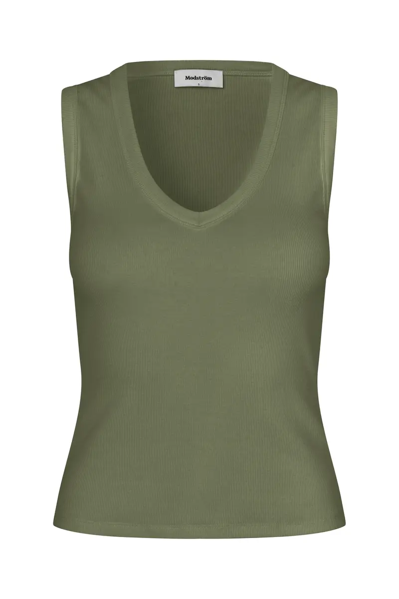 Modström - Igormd V-Neck Top 59651 - 02201 - Army Dust