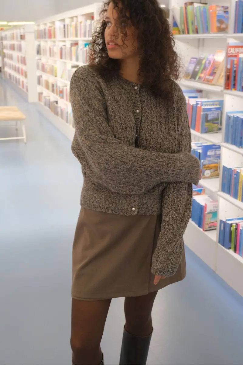 Modström - Pammiemd Cardigan 58633 - 12040 - Brown Speckle Melange