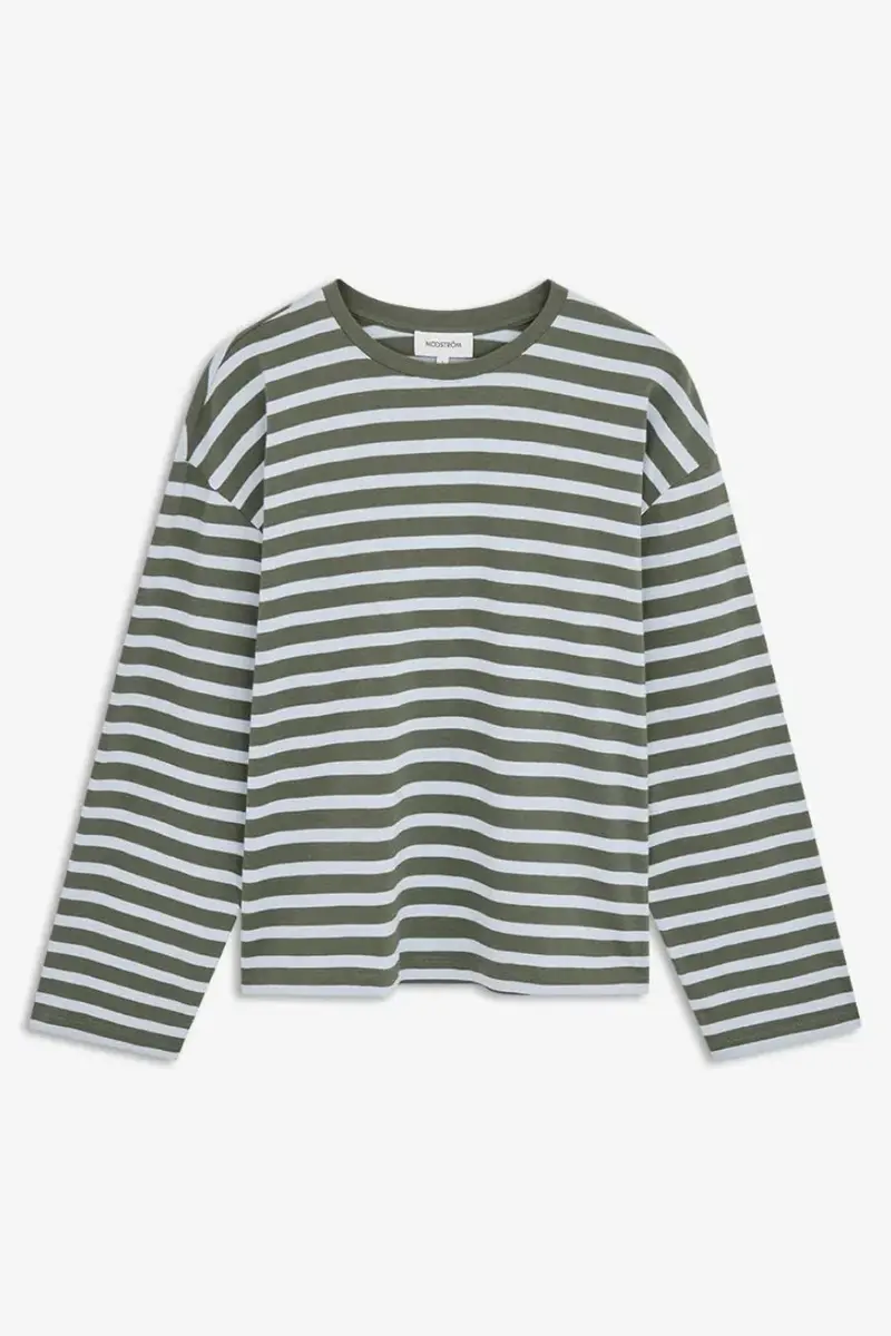 Modström - Taimmd Stripe Ls T-Shirt 59970 - 11225 - Army Plein Air Stripe