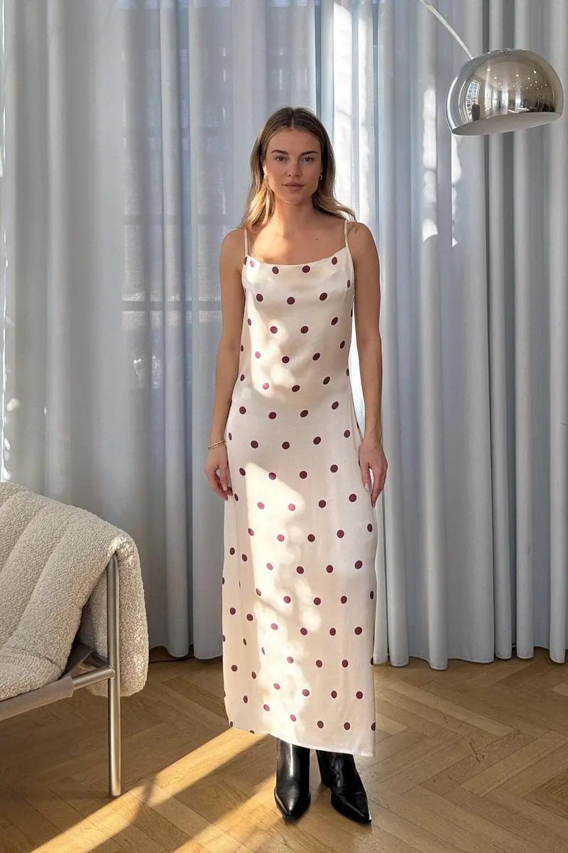 Modström - Vanjamd Print Dress 58964 - 13634 - Wineberry Dot