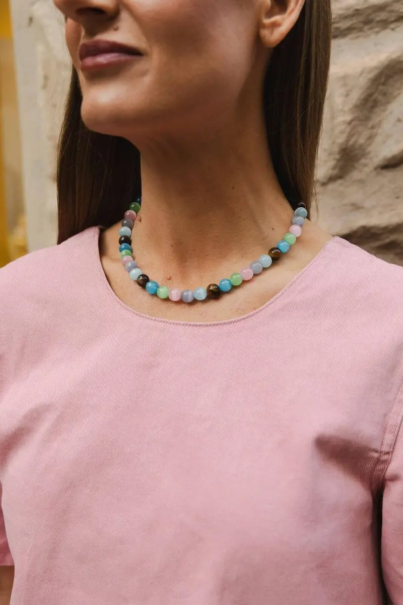 Molly&My Jewellery x Julie Elsebeth - Øjne I Nakken Halskæde - Forsølvet