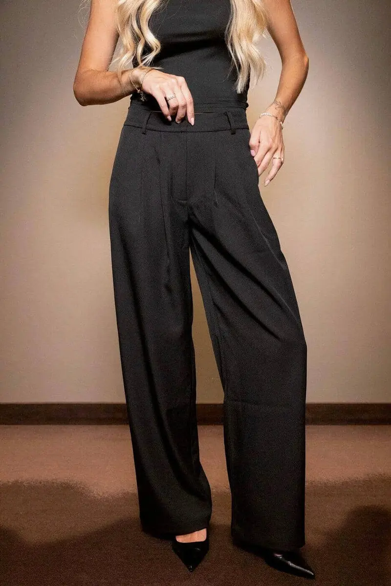 Molly&My x Julie Elgaard - Celina Structure Pants 167306 - 100 - Black