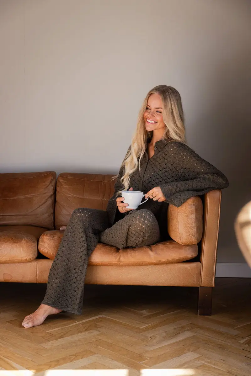 Molly&My x Julie Elgaard - Liva Knit Pants 167101 - 176 - Khaki
