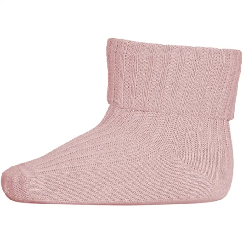 MP Danmark 533 Bomuld Rib Baby Strømper 4150 Silver Pink