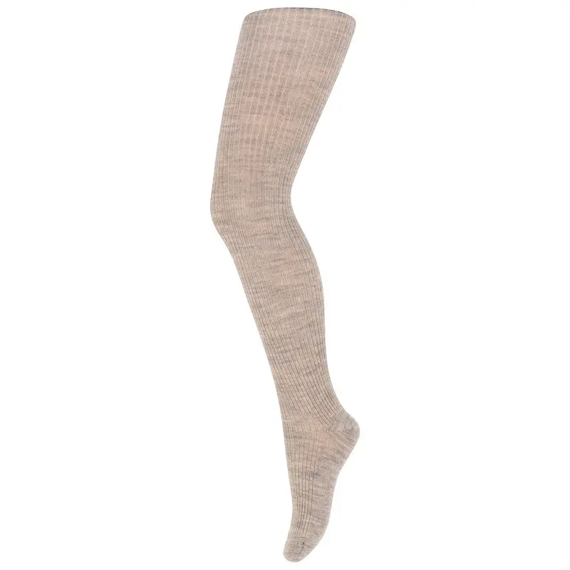 Mp Danmark Uld Strømpebukser Marley Light Brown Melange