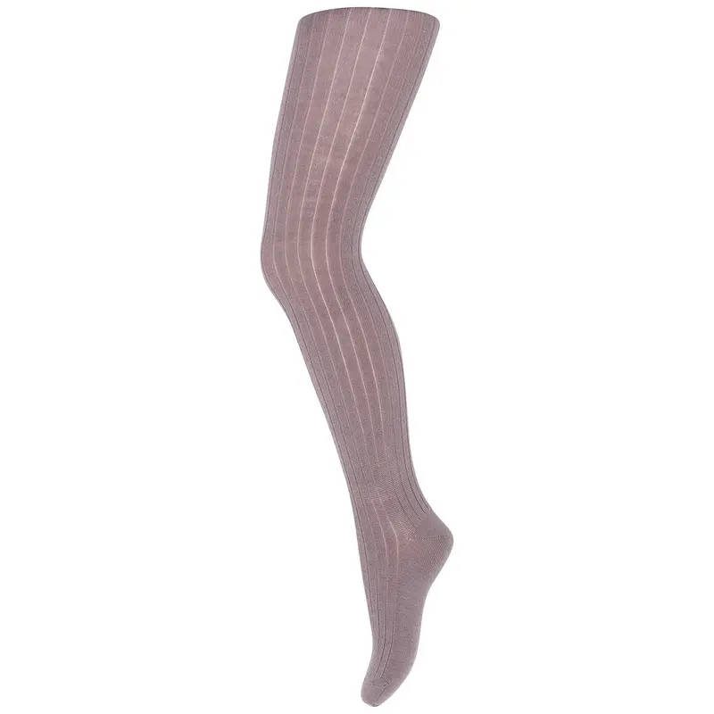 Mp Danmark Uld strømpebukser Rib Dark Purple Dove