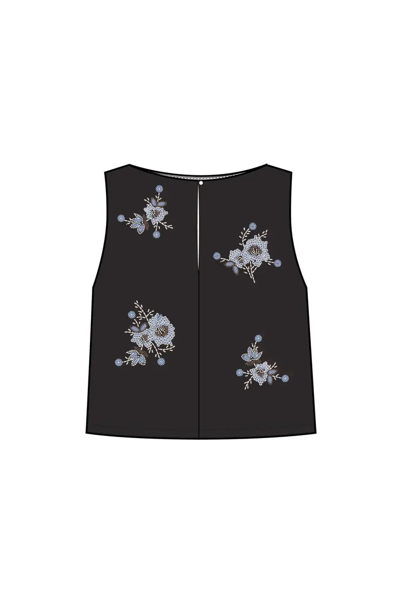 MSCH Copenhagen - Mschadine Sl Top Emb 20489 - Black
