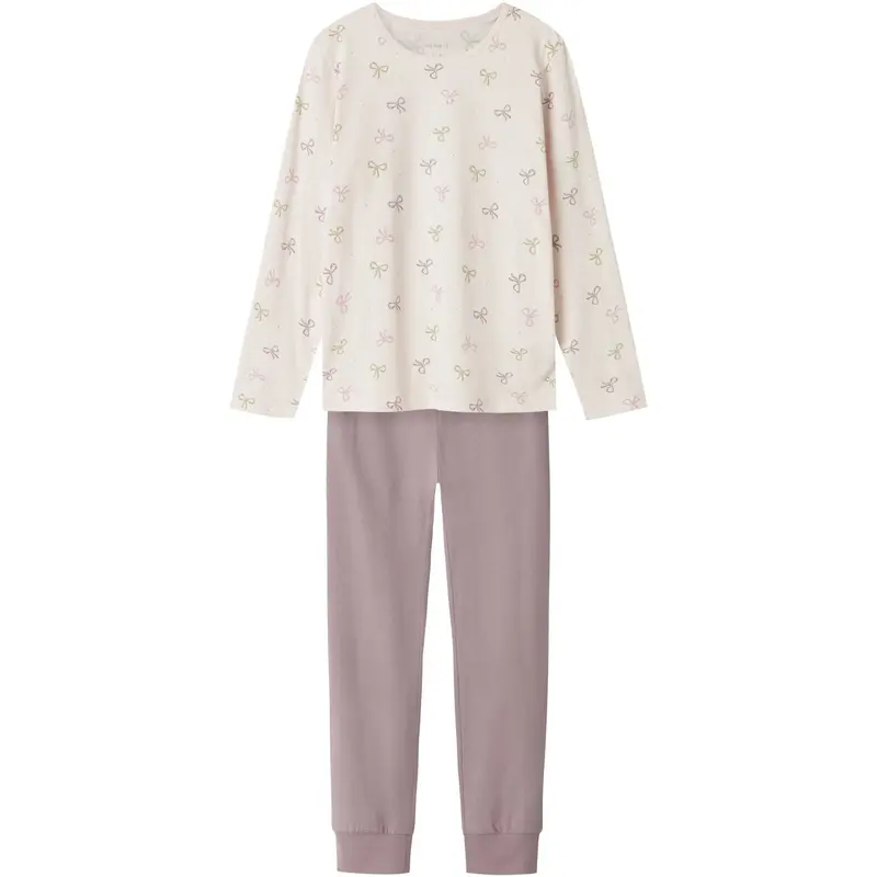 Name It Barely Pink Pyjamas Barely Pink Bow Noos