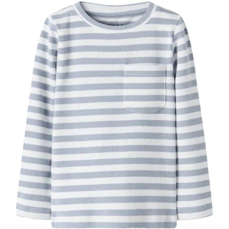 Name It Blue Fog Cloud Dancer Nmmdekab Slim Ls Top