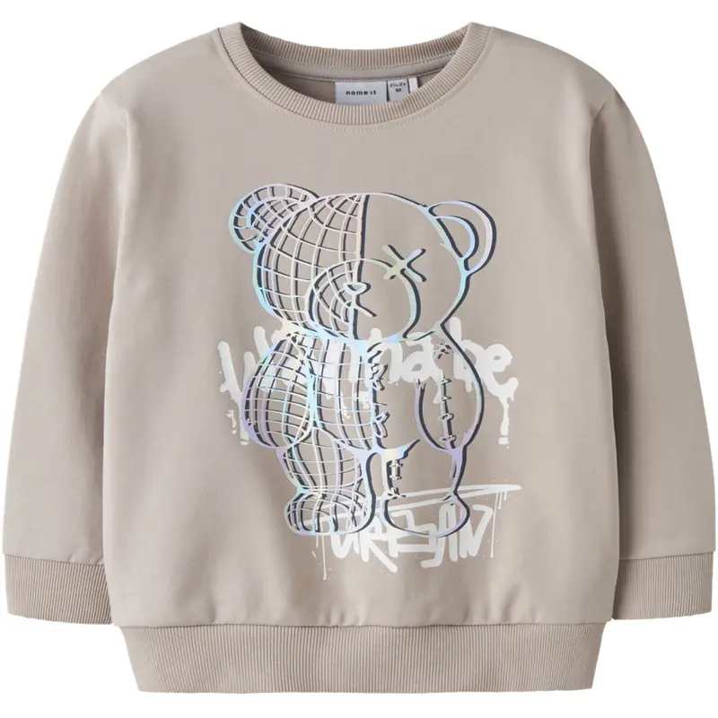 Name It Chateau Gray Nmmdonvu Ls Nreg Sweat Box Unb