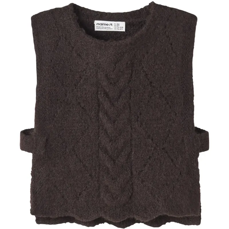 Name It Chocolate Plum Nmflea Strik Vest