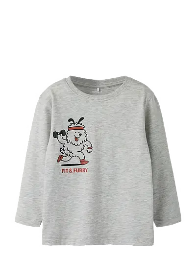Name It - Grå bluse Fit & furry "21"