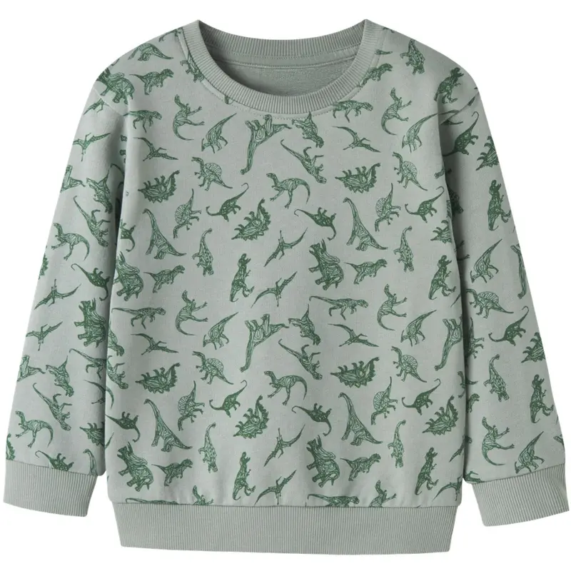 Name It Green Milieu Dino Nmmvifelix Ls Nreg Sweat Unb