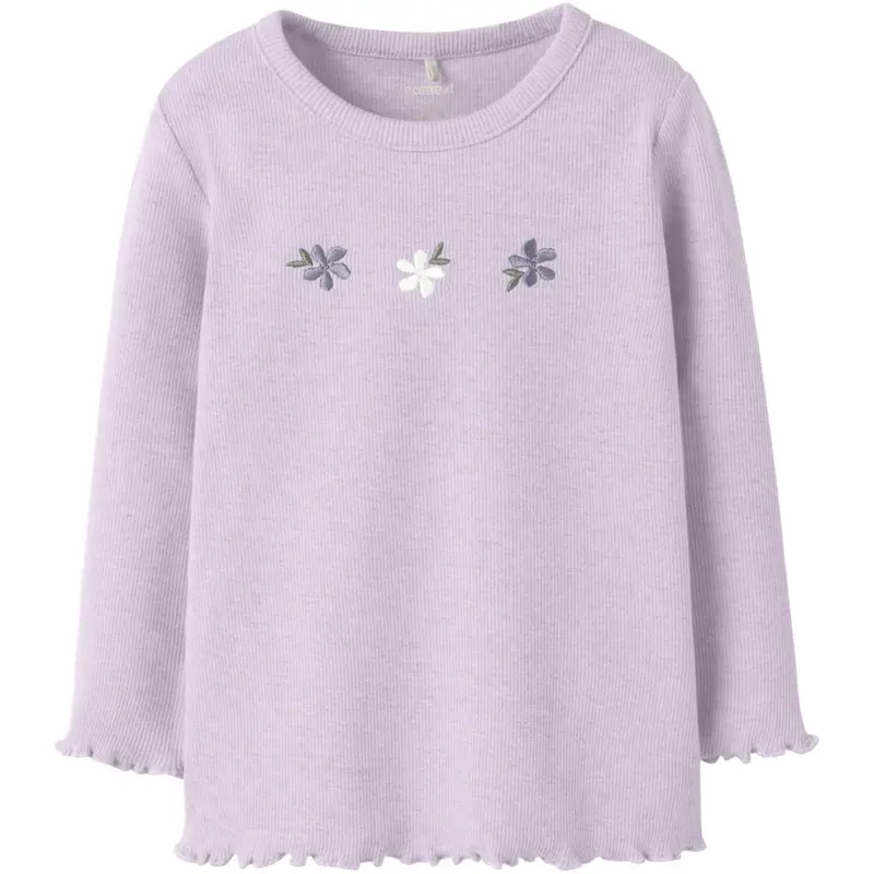 Name It Lavender Fog Nmfdari Ls Slim Top "100"