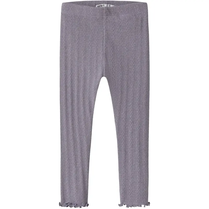 Name It Lavender Gray Melange Nmfblitta Slim Leggings 317