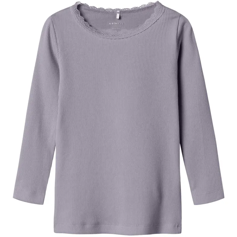 Name It Lavender Gray Nmfkab Ls Top Noos