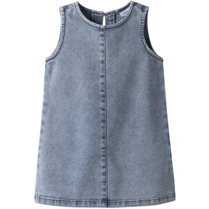 Name It Medium Blue Denim Nmfamelia Sl Dnm Kjole 2188-Gy T