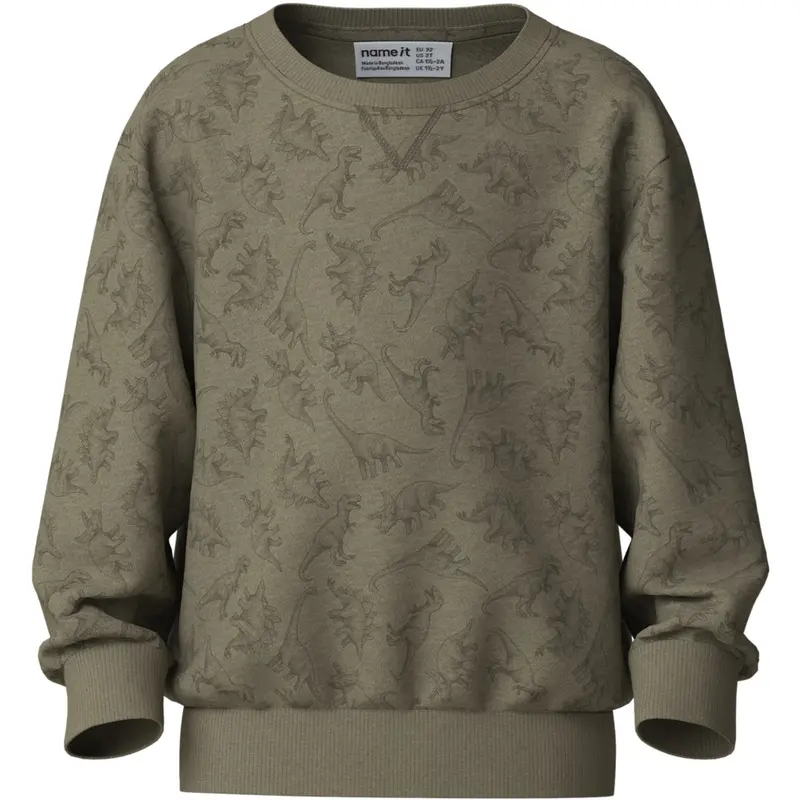 Name It Mermaid Dino Nmmvimo Ls Nreg AOP Sweat Bru