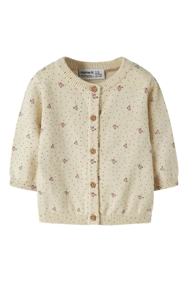 Name It - Nbfhide Ls Knit Card - 5000060 Almond Milk