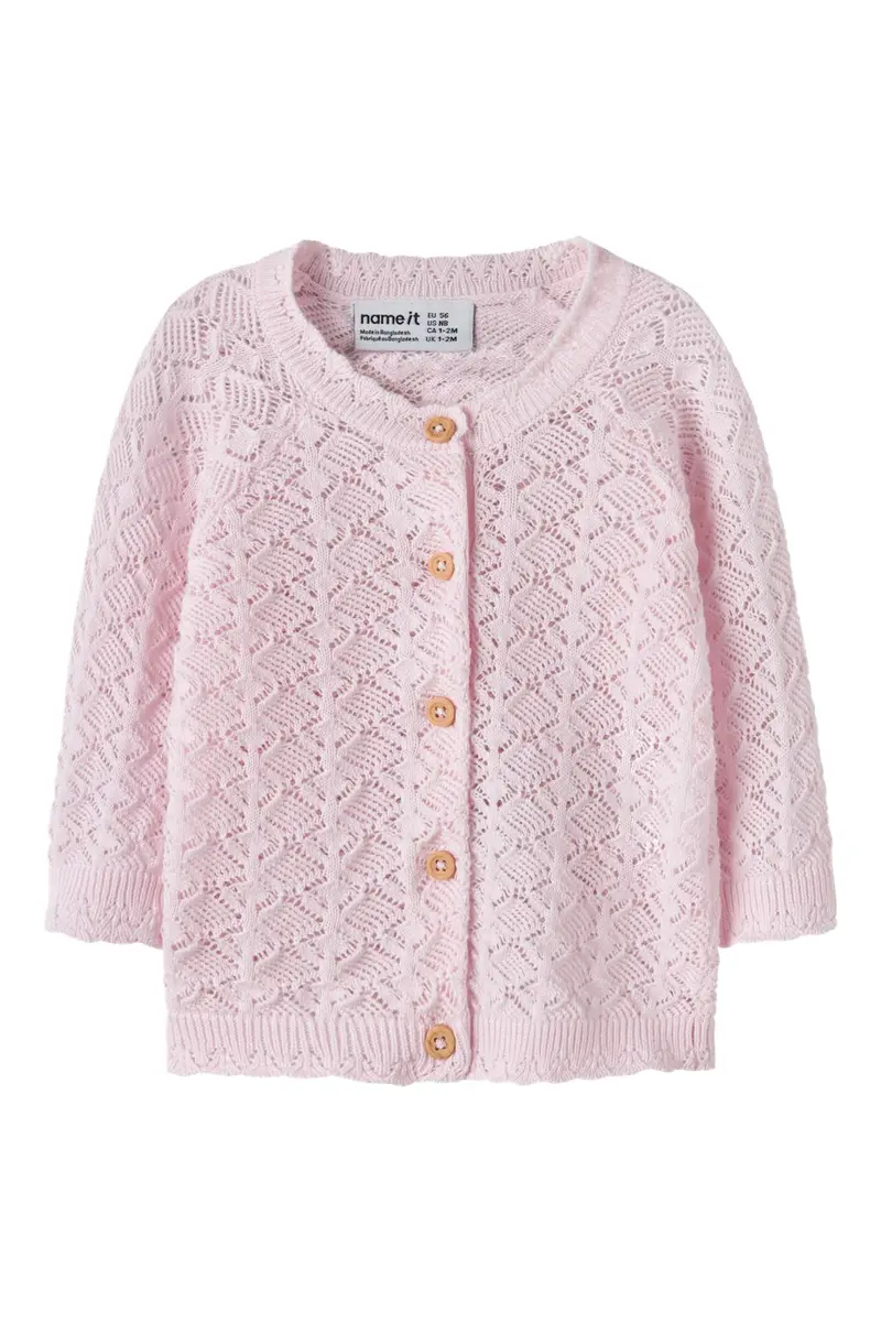 Name It - Nbfjenny Ls Knit Card - 5013355 Cradle Pink