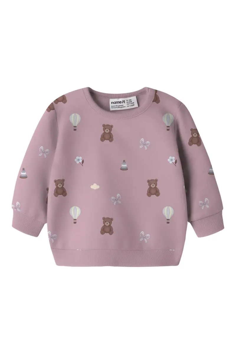 Name It - Nbfragine Ls Sweat - 5118522 Mauve Shadows