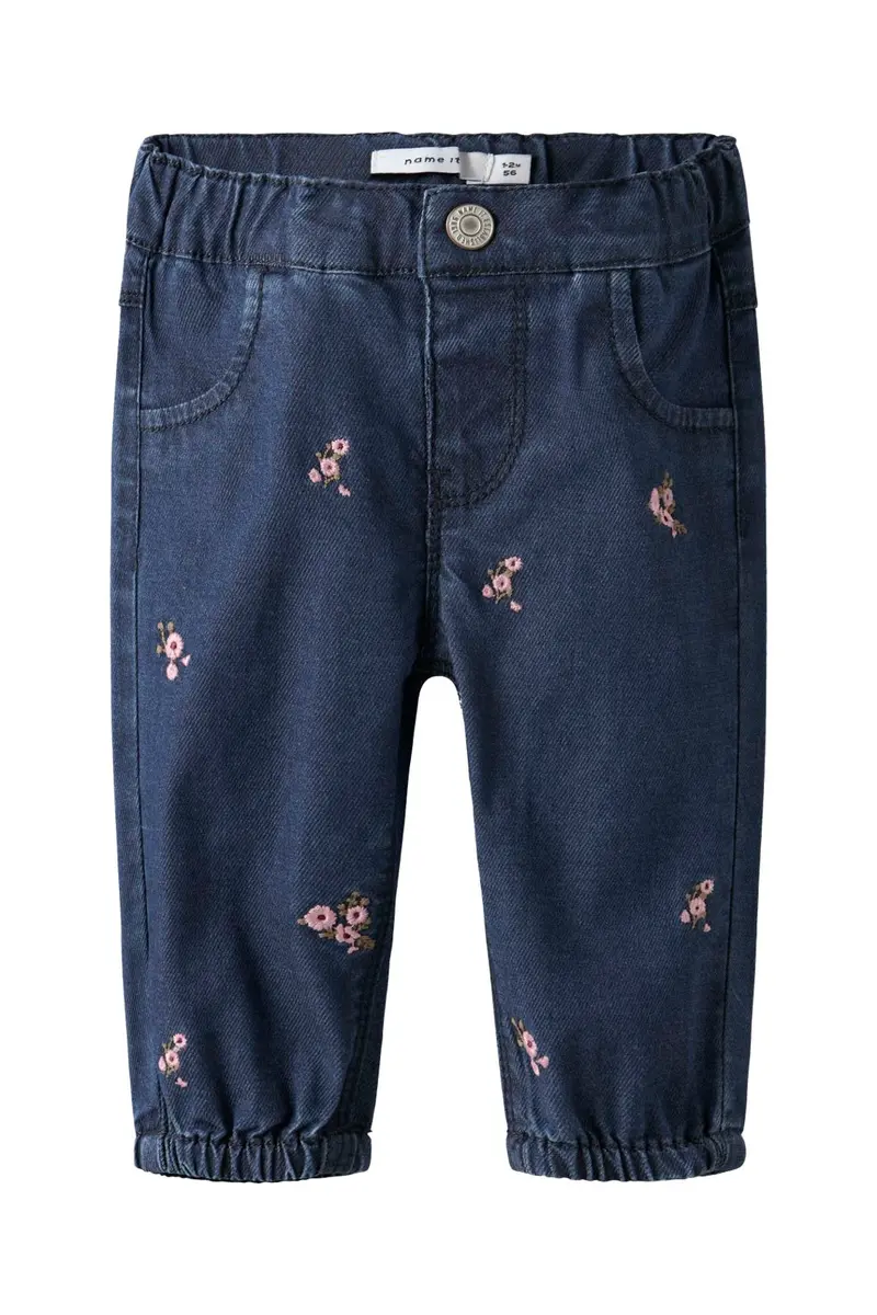 Name It - Nbfrose Shaped Emb Jeans 5321-Yb H - 4872342 Dark Blue Denim Flower Emb