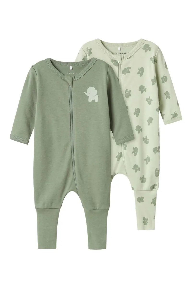 Name It - Nbmnightsuit Zip Ff Sea Elephant - 4737148 Sea Foam