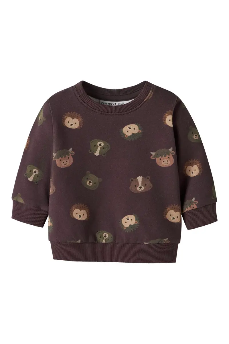 Name It - Nbmsoforest Ls Sweat - 5132109 Chocolate Plum