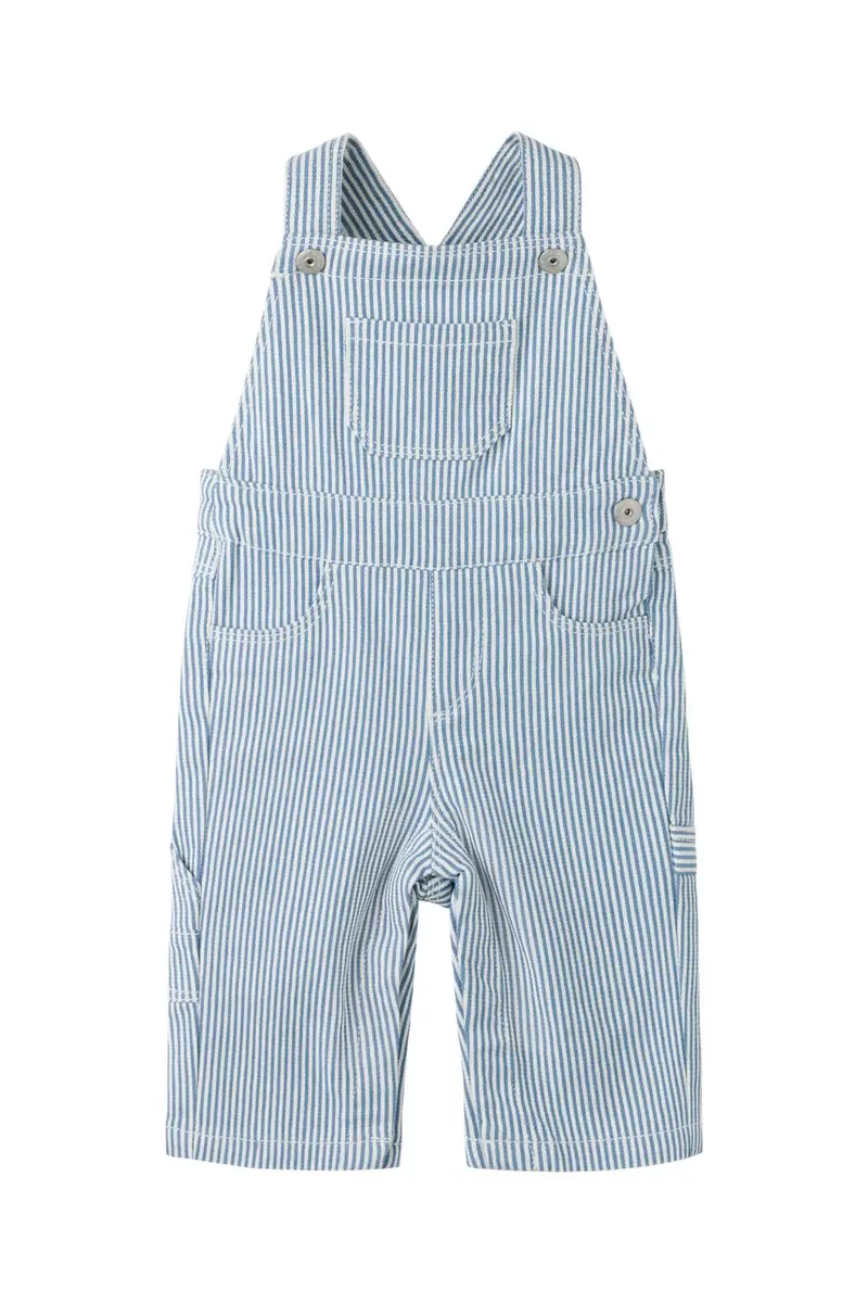 Name It - Nbnnola Loose Stripe Overall 2299-Yf - 5121936 White Moonlight Blue