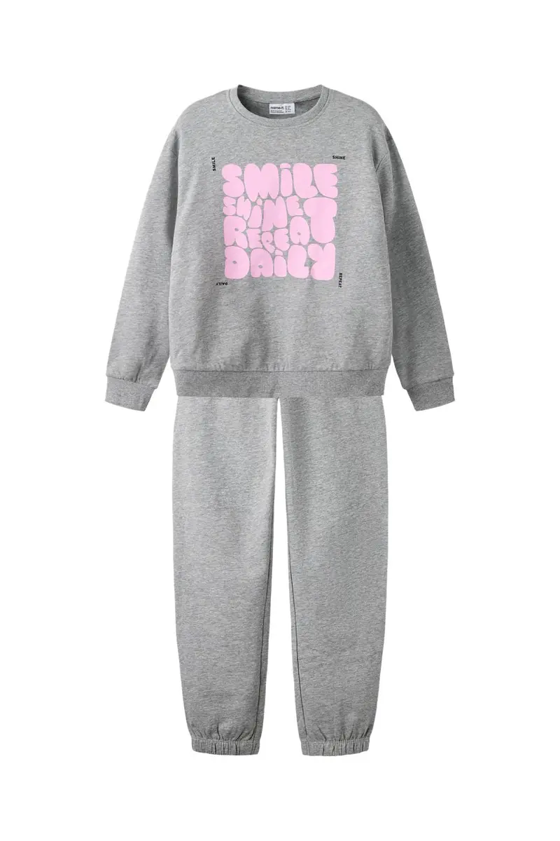 Name It - Nkfnikoline Ls Nreg Swe Set - 5178513 Grey Melange