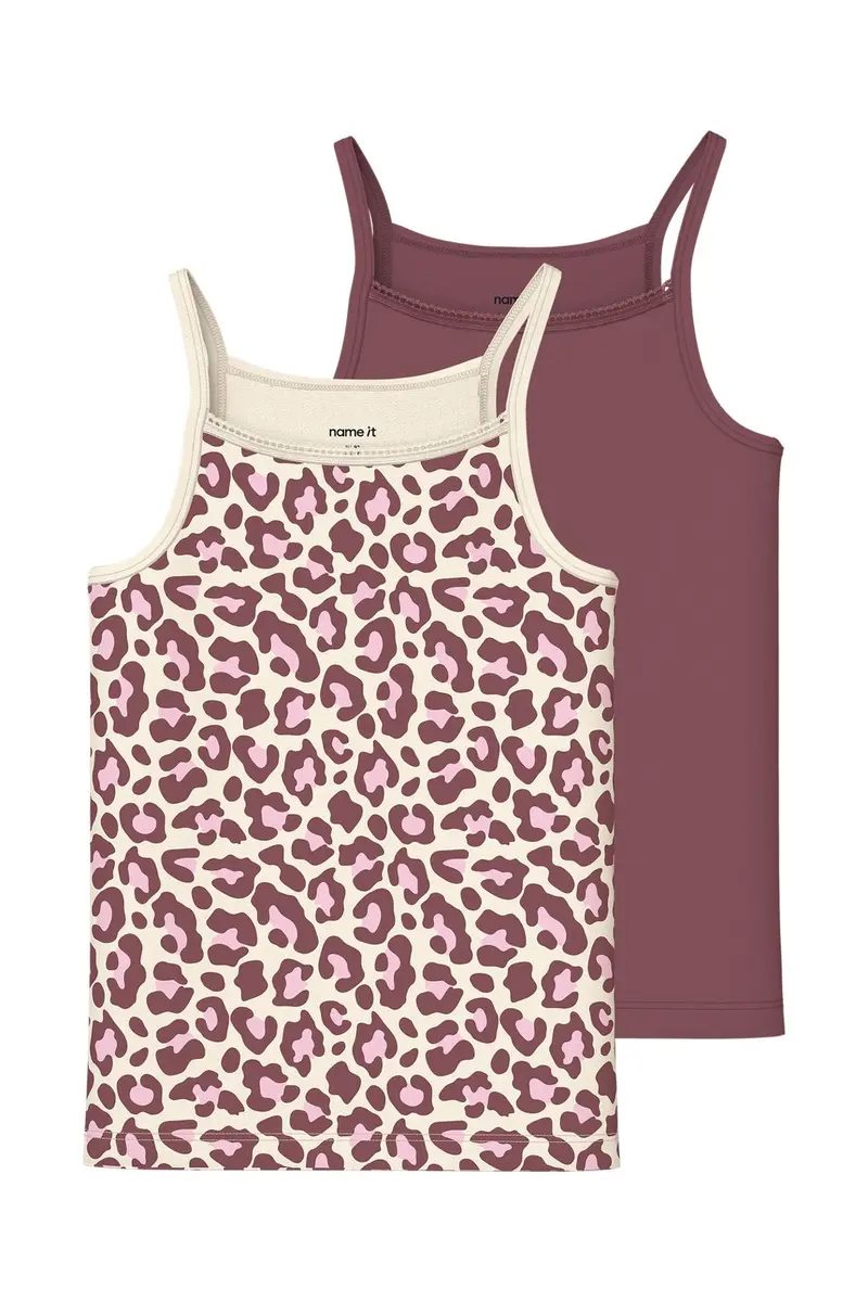 Name It - Nkfstrap Top Leo - 5112463 Antique White W/ Wild Ginger