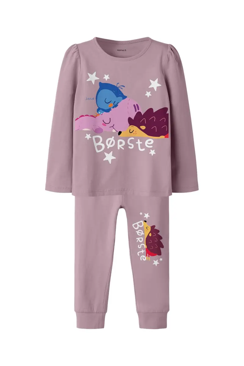 Name It - Nmfaba Borste Ls Nightset Dr - 5198861 Mauve Shadows