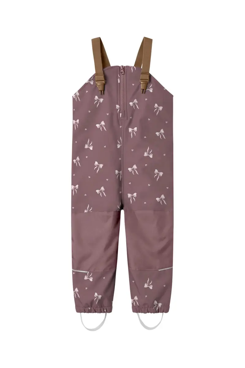 Name It - Nmfalfa08 Softshell Bib Pant - 4976393 Wistful Mauve Heart Bow