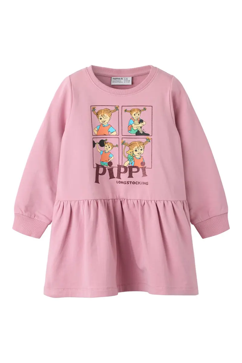Name It - Nmfasta Pippi Swe Dress Sky - 5133678 Lilas