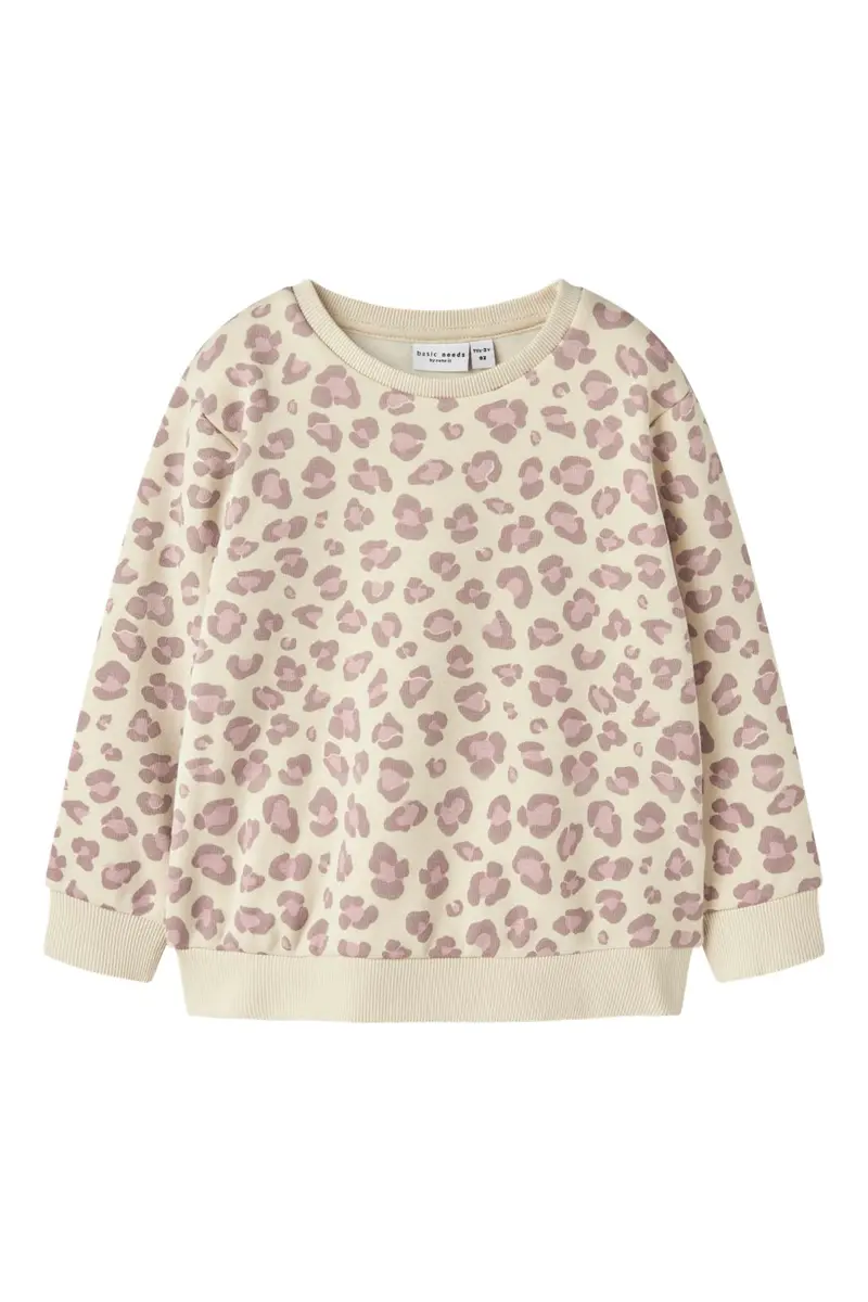 Name It - Nmfdavina Ls Sweat Fleece - 4892723 Summer Sand Leo